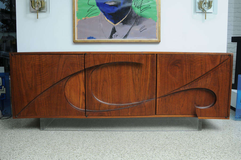 An early example of Michael Coffeys' Signature work.
Signed and dated ,sitting on an original  lucite base.