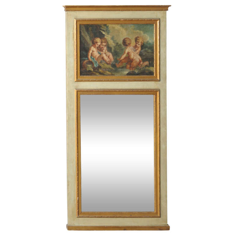 19th Century Trumeau with Early O/C Classical Painting For Sale