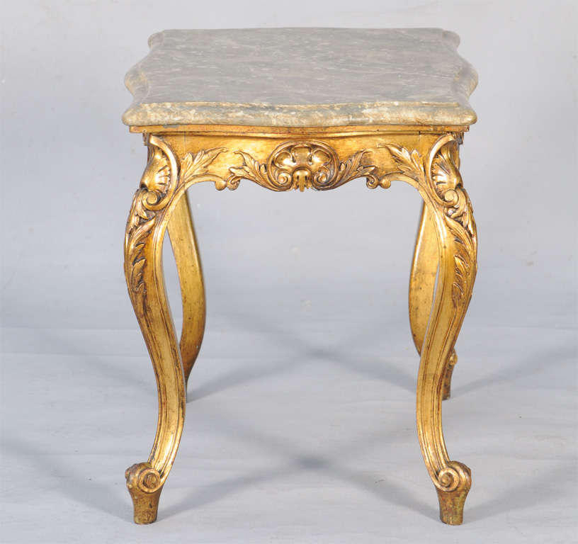 Faux Painted and Giltwood French 19c. Tea Table In Excellent Condition For Sale In West Palm Beach, FL