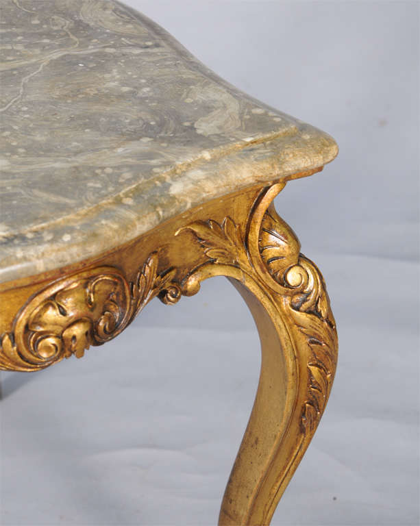 Faux Painted and Giltwood French 19c. Tea Table For Sale 4