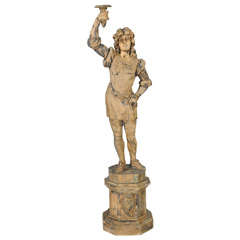 Figural Carving Torchiere