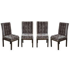 Set Of 4 Milo Baughman Dining Chairs