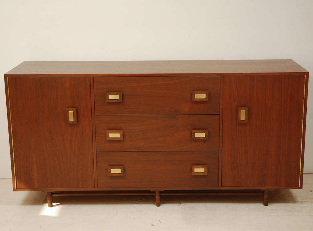 Walnut Tomlinson Cabinet With Brass Hardware