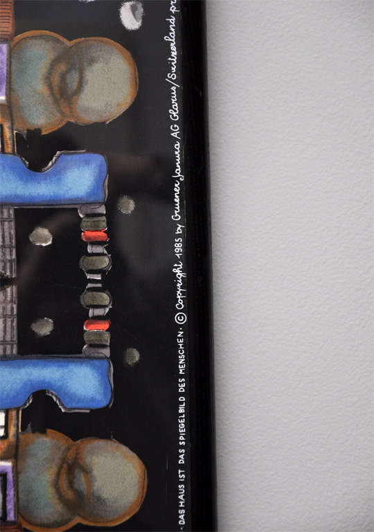 Écharpe imprimée à la main de Fritz Hundertwasser 1