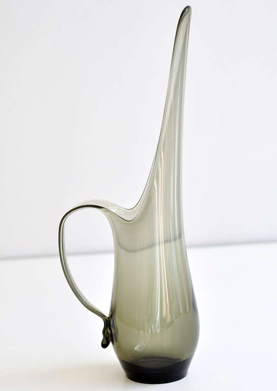 Glass pitcher designed by Elmer E. Miller for Viking Glass at 1stDibs
