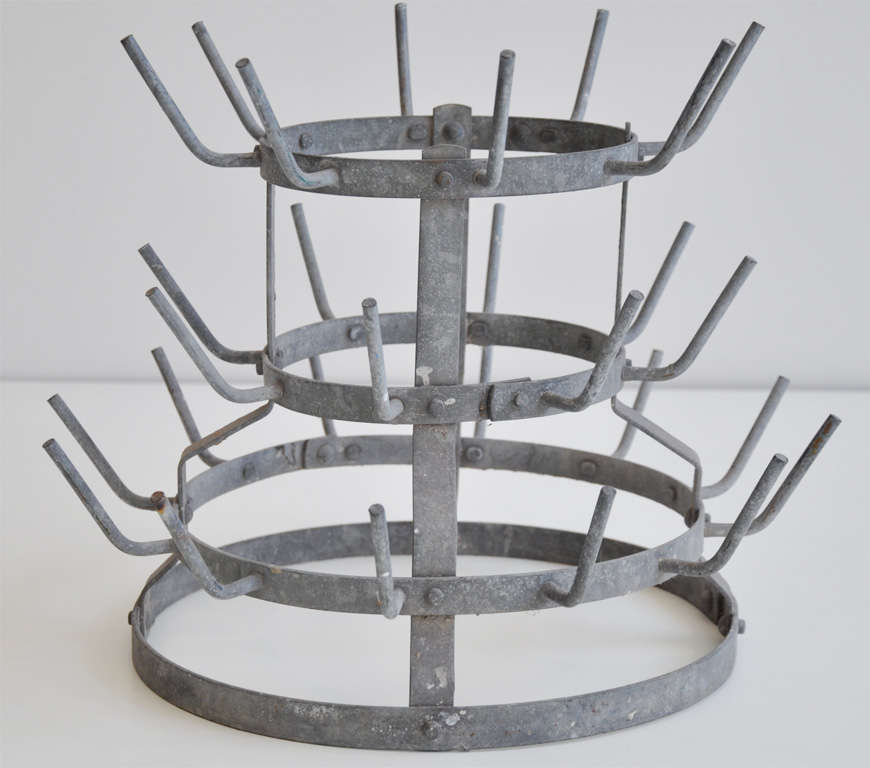 Vintage French Bottle Rack a la Marcel Duchamp at 1stdibs