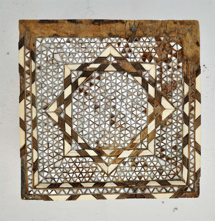 Mosaic Moroccan Side Table In Fair Condition In Phoenix, AZ