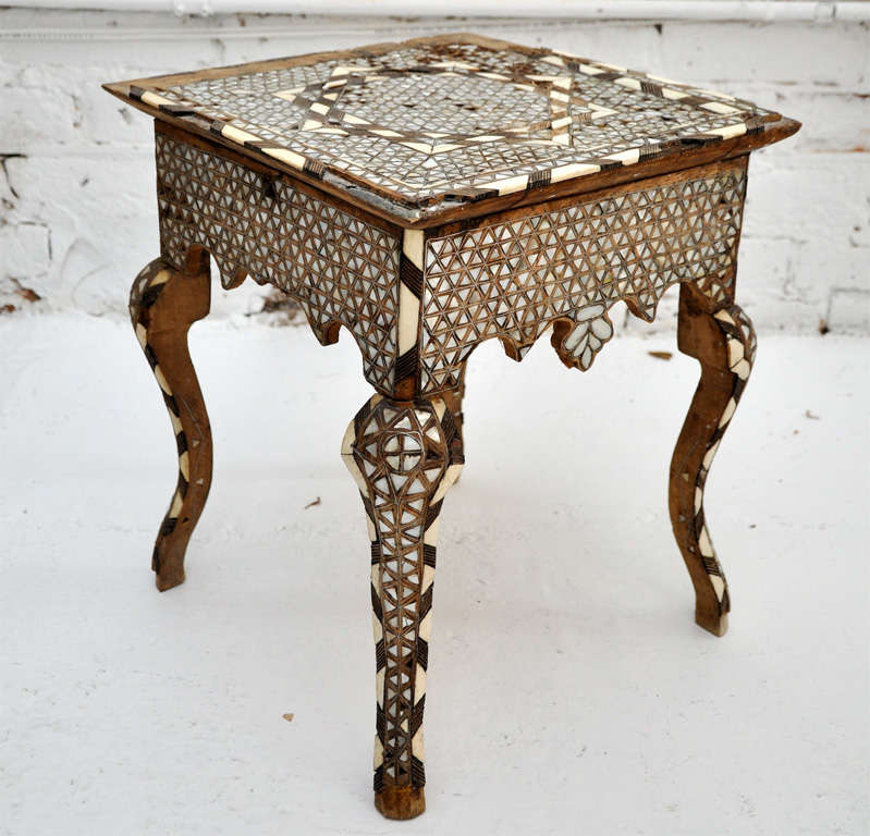 Horn Mosaic Moroccan Side Table