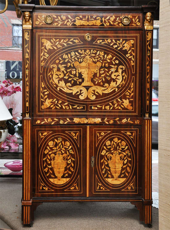 Dutch Marquetry Secretary