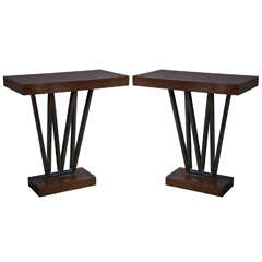 Pair of 1950
s American Mahogany Consoles