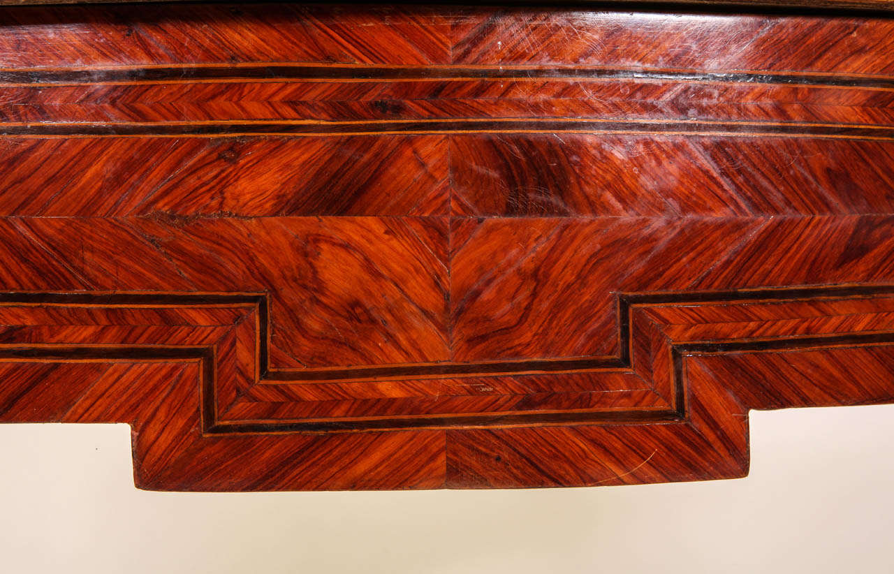 18th Century and Earlier Fine Italian 18th Century Marquetry Console Table For Sale