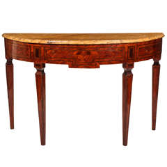 Fine Italian 18th Century Marquetry Console Table 1