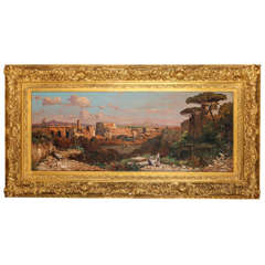 A Fine Roman Landscape Depicting the Colosseum and the Via Sacra 10