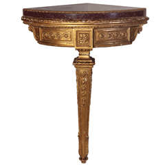 A Fine Pair of 18th Century North Italian Encoignures with Porphyry Marble Top 7