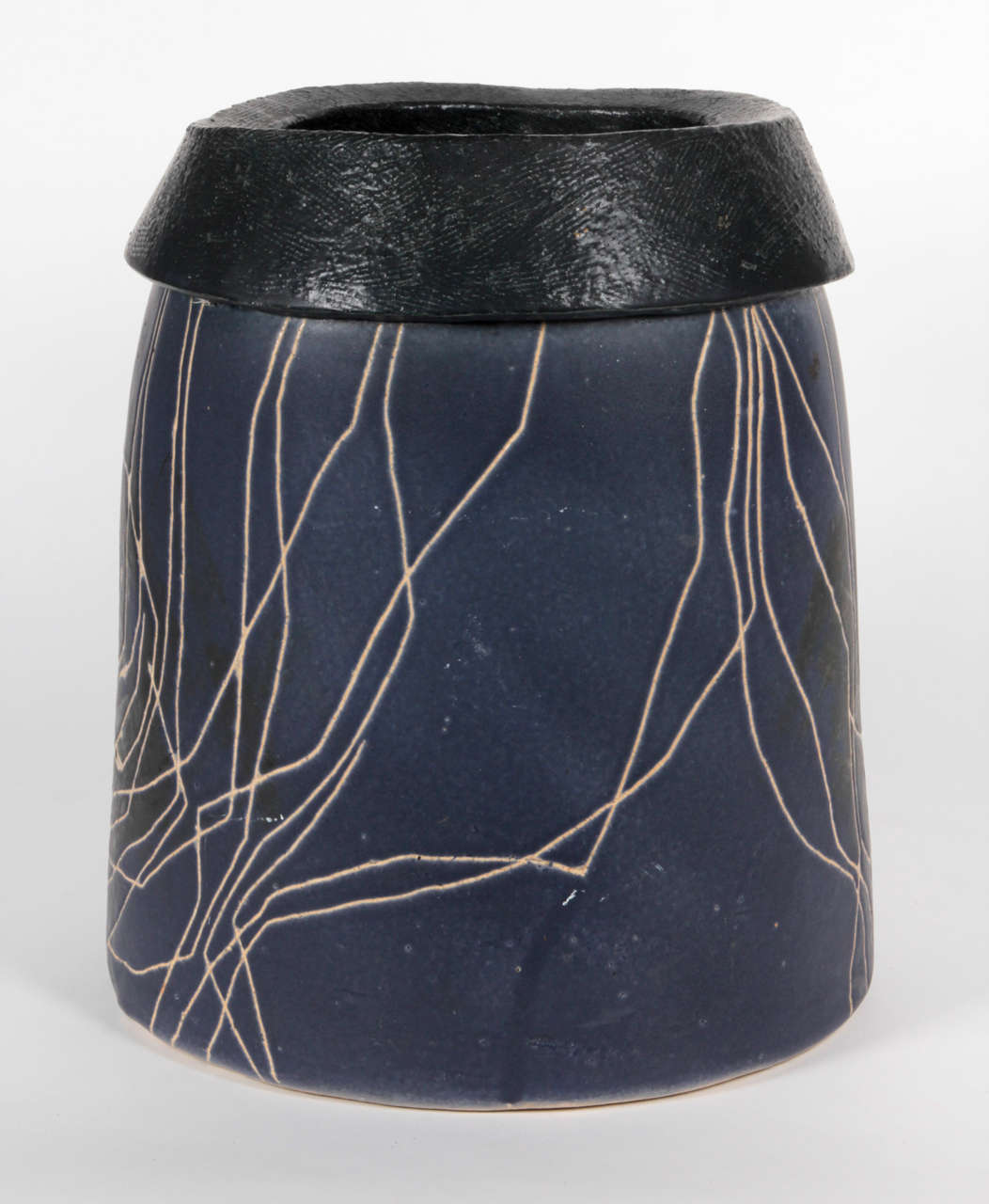 Luke Lietzke Large Glazed Hand Thrown Stoneware Floor Vase c.1955 In Excellent Condition For Sale In New York, NY