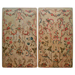 Pair of Large French Painted Panels