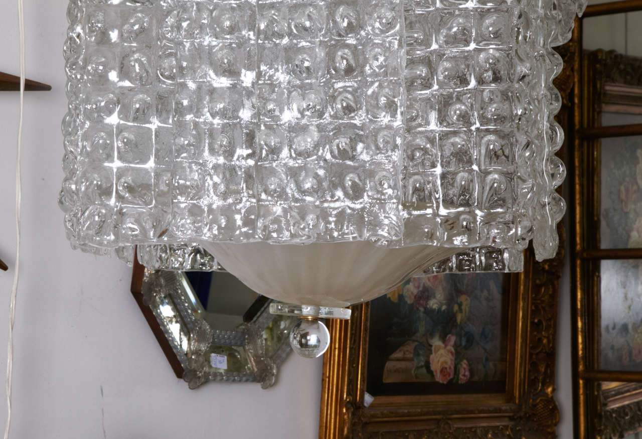 Chandelier in Murano Glass, Square Form In Excellent Condition For Sale In Saint ouen, FR