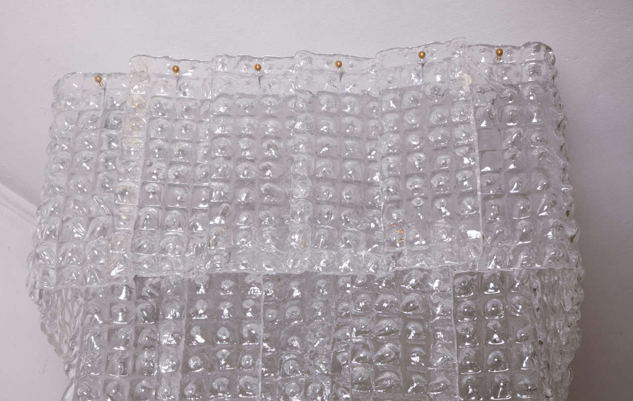 Kronleuchter aus Muranoglas, quadratische Form im Angebot 1