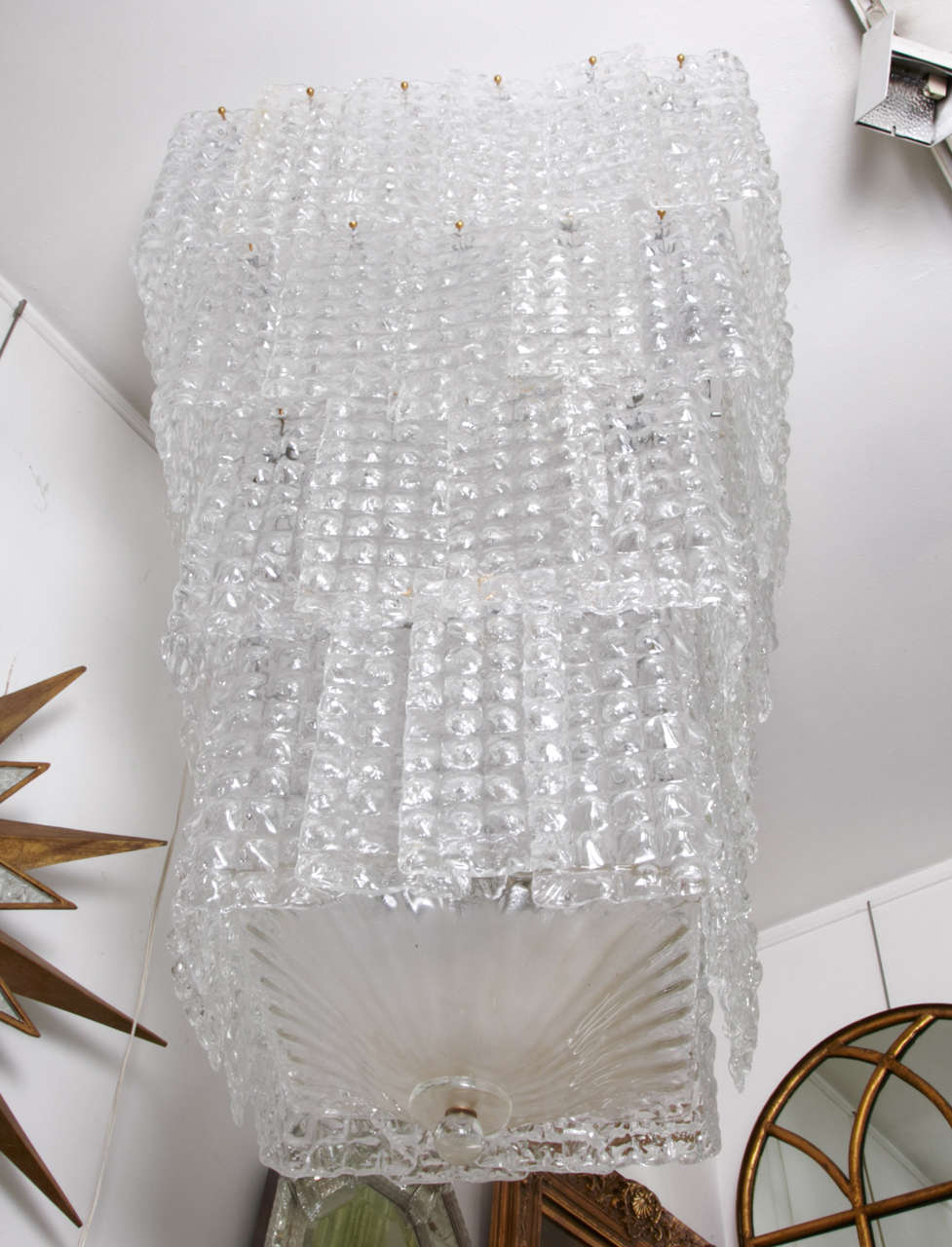 Chandelier in Murano Glass, Square Form For Sale 4