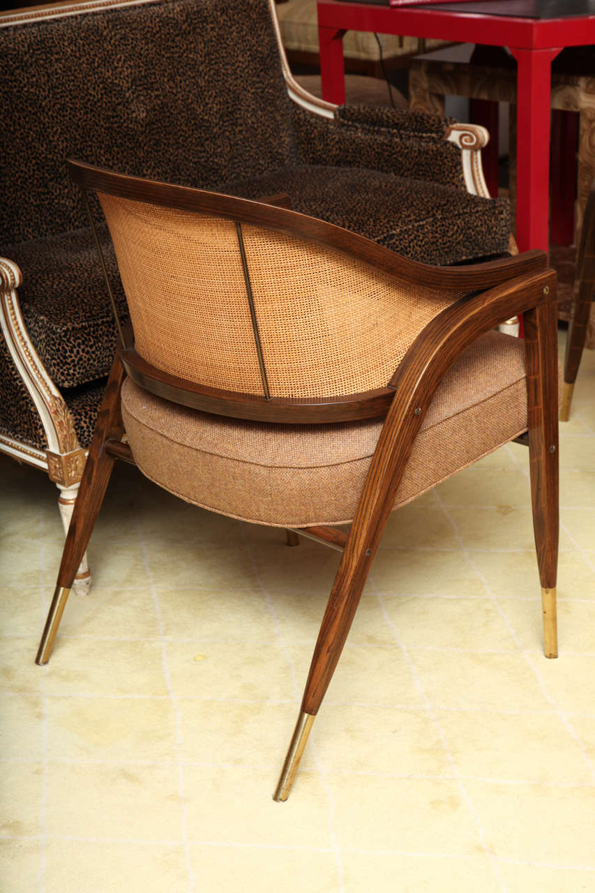 Wormley Caned Armchairs In Good Condition In New York, NY