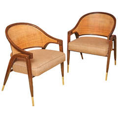 Wormley Caned Armchairs