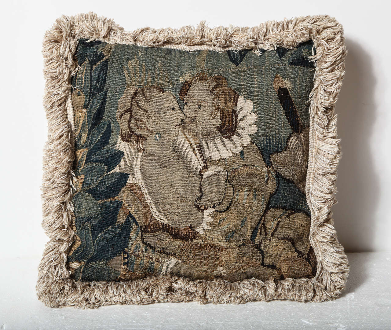 18th Century French, Tapestry Fragment Pillow
