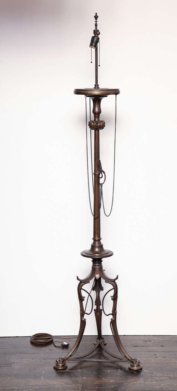 Napoleon III  Neo-Classical Bronze Lamp Converted 