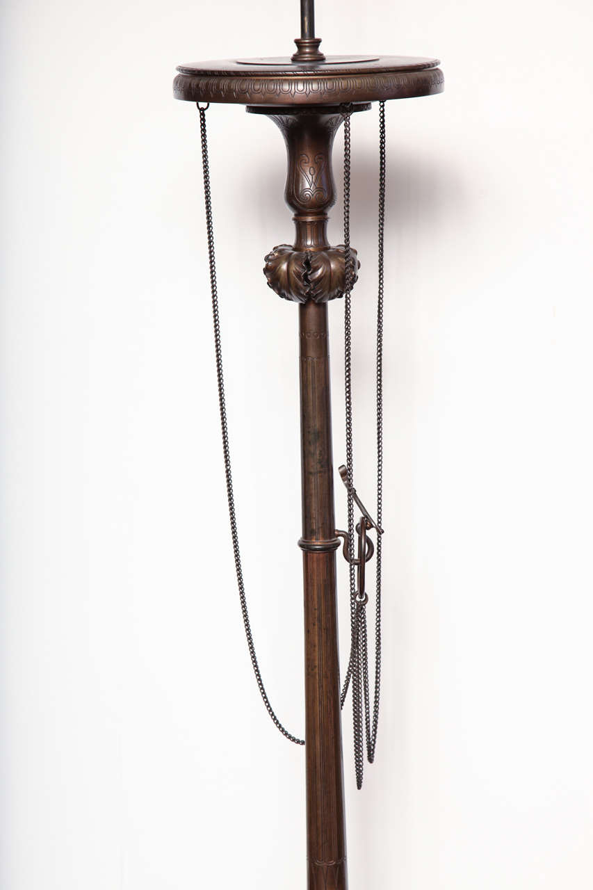 Napoleon III Neo-Classical Bronze Lamp For Sale 5