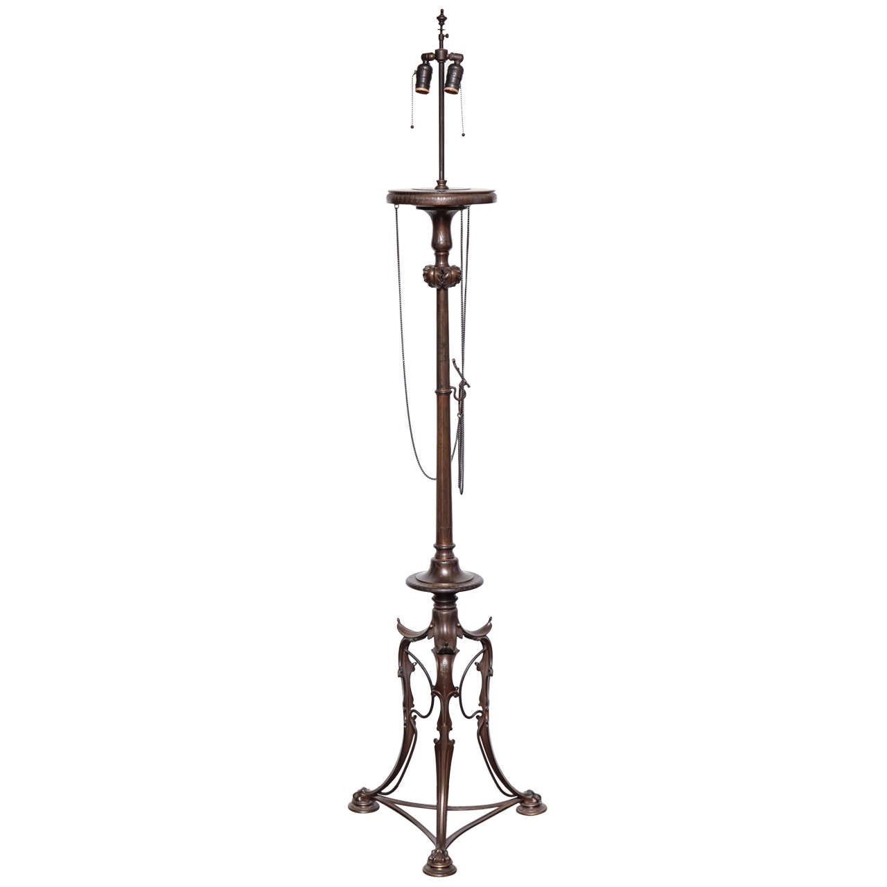 Napoleon III Neo-Classical Bronze Lamp For Sale