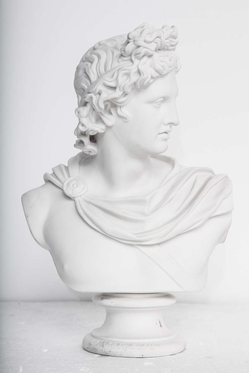 Art Union of London Parian Bust of Apollo 1861