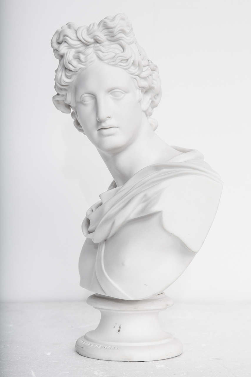 English 19th Century Art Union of London Bust of Apollo For Sale