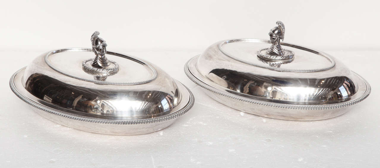 Pair of Early 19th Century George III Silver Dishes by
William Stroud, London 1816
Handles are Removable, to Make Four Dishes