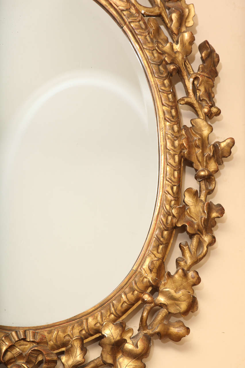 Carved Mid-19th Century English Gilded Mirror