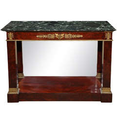 Early 19th Century French Empire Neo-Classical, Mahogany Console