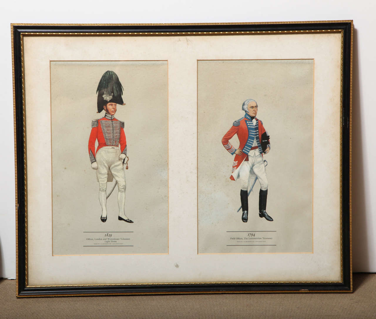 English 19th Century Coloured Print in a Hogarth Frame