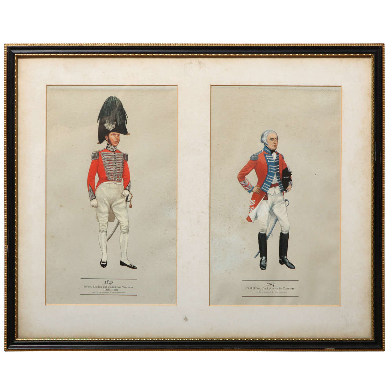 19th Century Coloured Print in a Hogarth Frame