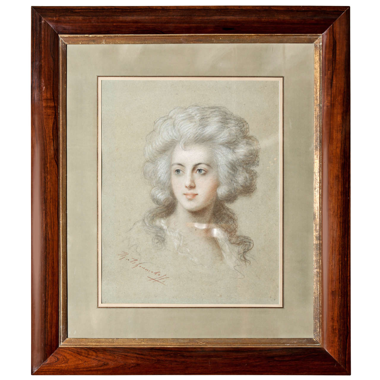 19th Century Chalk Drawing For Sale at 1stdibs