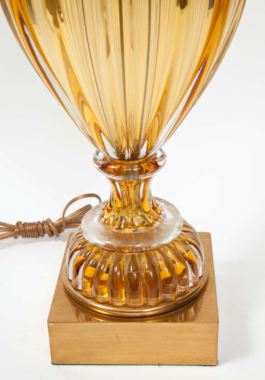 Américain Paire de lampes en verre de Murano par Marbro en vente