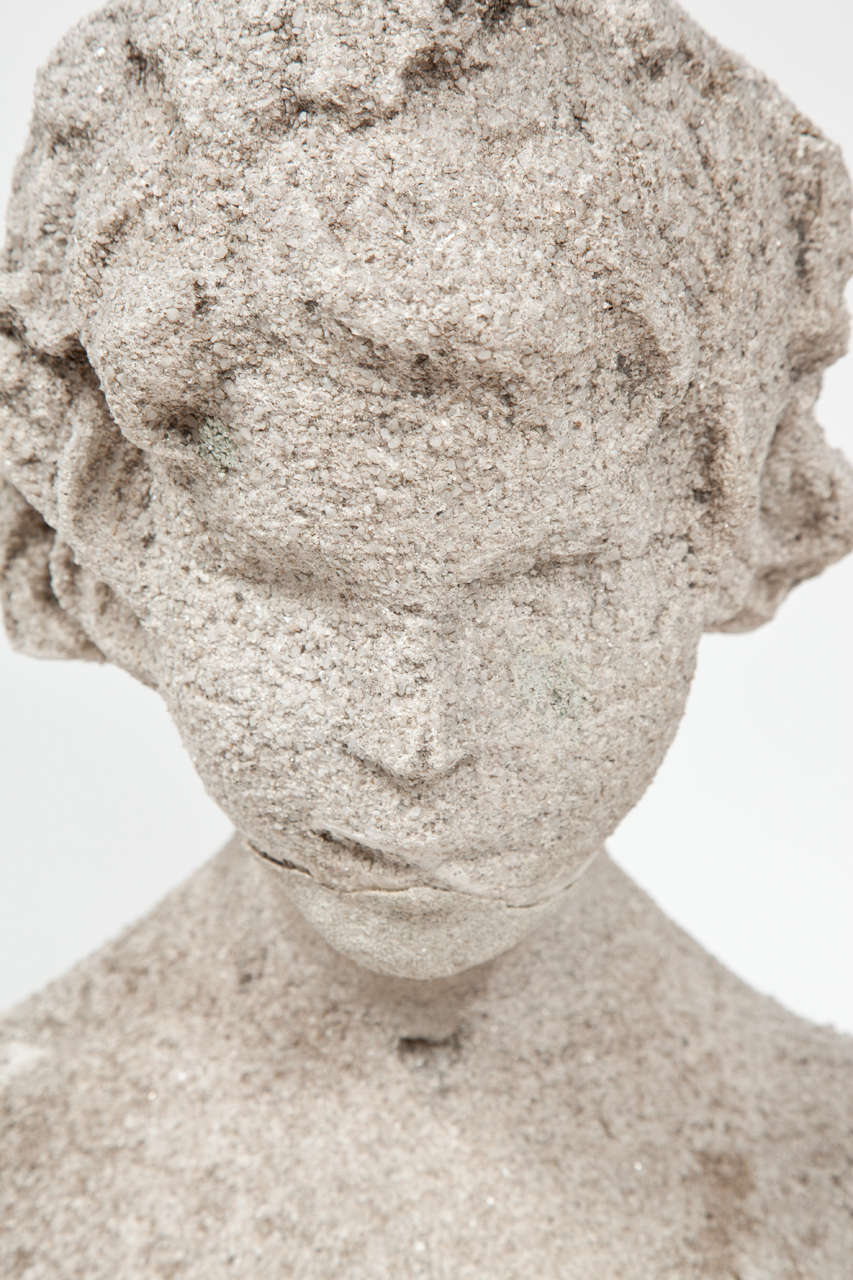 French Limestone Bust