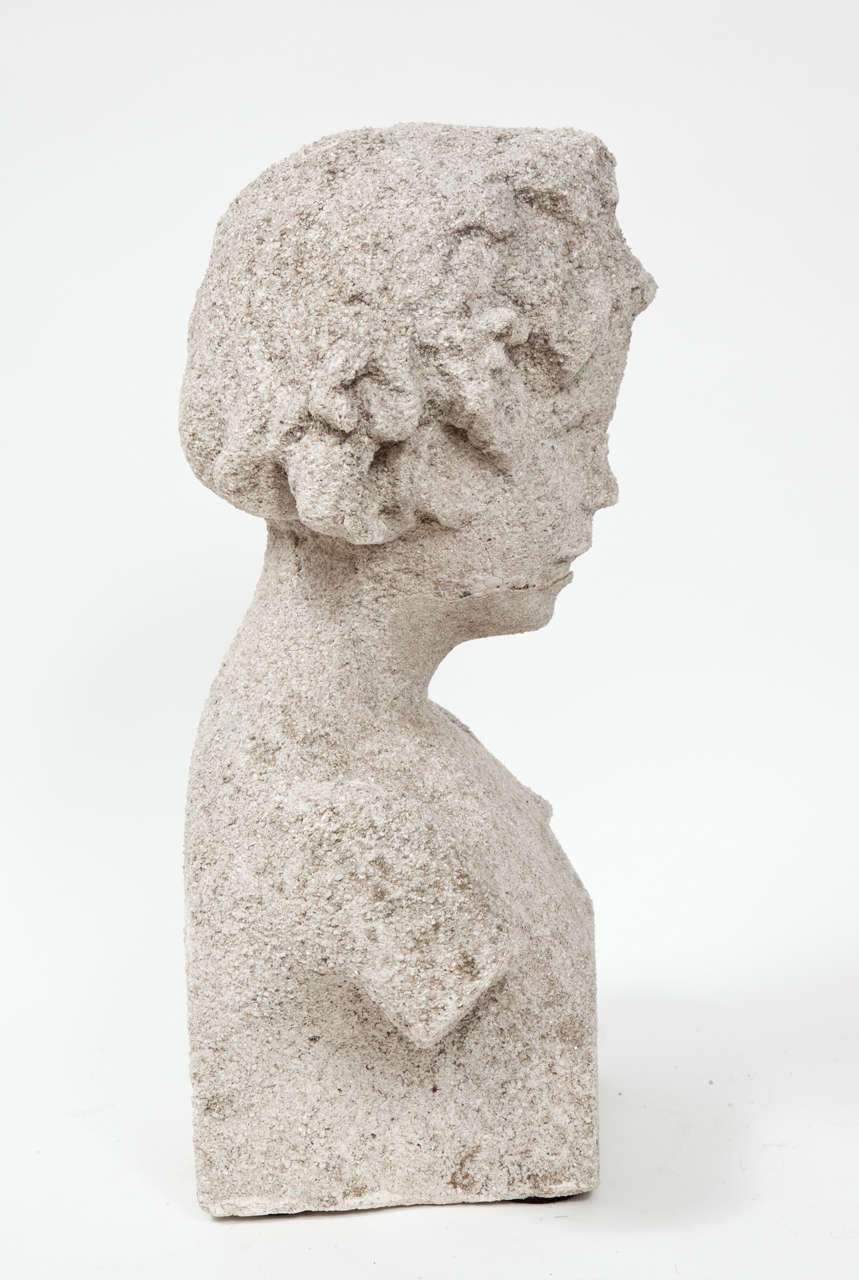 20th Century Limestone Bust