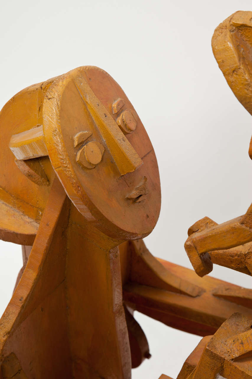 Sculpture de mère et d'enfant 3