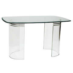 Lucite and Glass Table