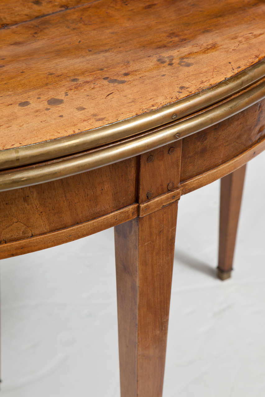 19th Century French Demilune Card Table