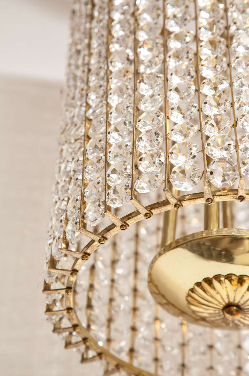 Austrian Beaded Chandelier In Excellent Condition For Sale In New York, NY