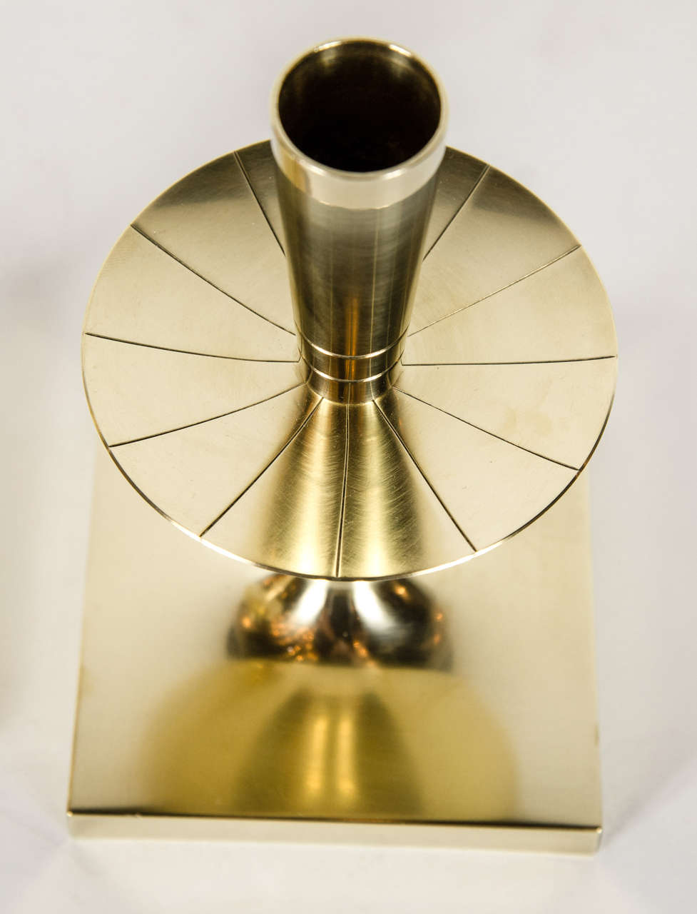 Mid-Century Modernist Brass Candleholders by Tommi Parzinger In Excellent Condition In New York, NY