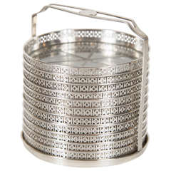 Hollywood Regency Set of 10 Sterling and Cut Crystal Coasters