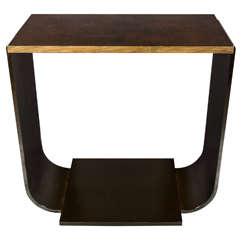 Art Deco Machine Age U-Form Console Table in the Manner of Donald Deskey