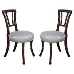 Vintage Pair of 1940s Hollywood Greek Key Occasional Chairs by Grosfeld House