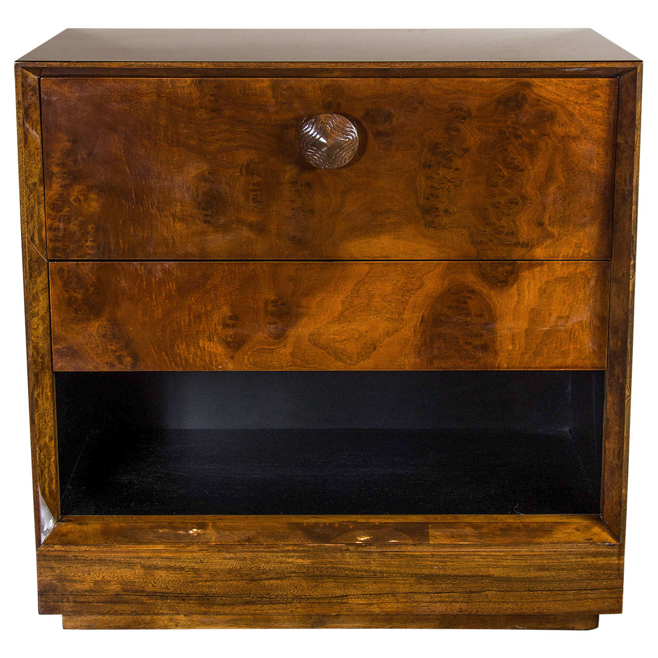 Art Deco Drop-Front Secretaire or Bar Cabinet by Gilbert Rohde in Paldao Wood