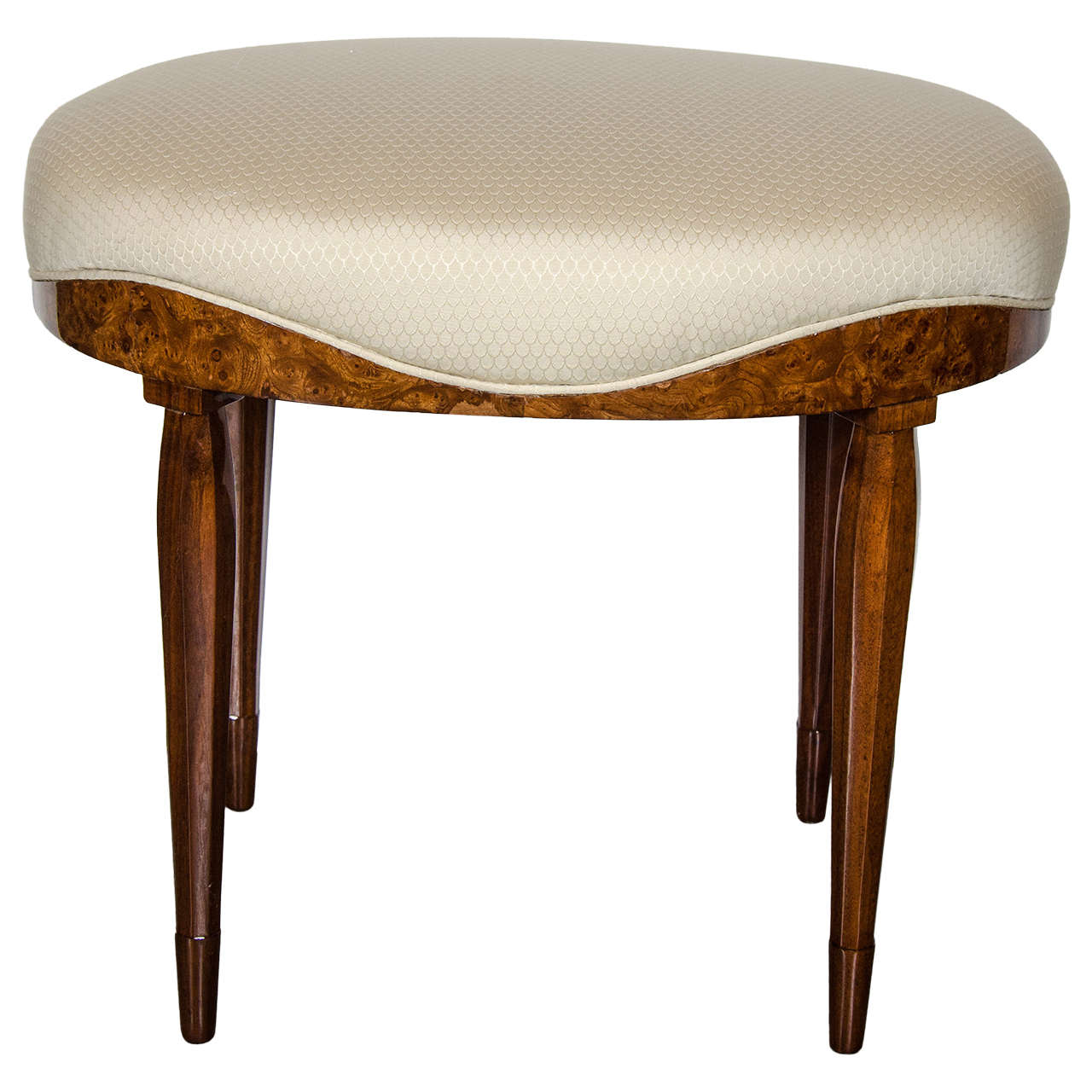 Art Deco Oval Vanity Stool in the Manner of Ruhlmann at 1stDibs art